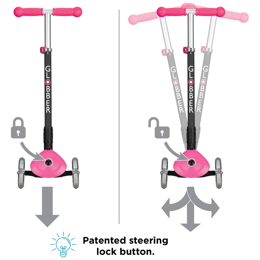 Globber GO UP FOLDABLE PLUS Tiefrosa Scooter