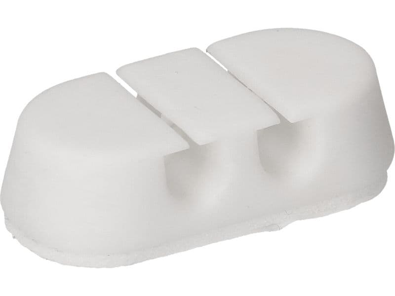Max Hauri Kabelhalter Double Stop Set 6 x Weiss, 1 Stück Selbstklebende Lösung für ordentliche Kabelführung