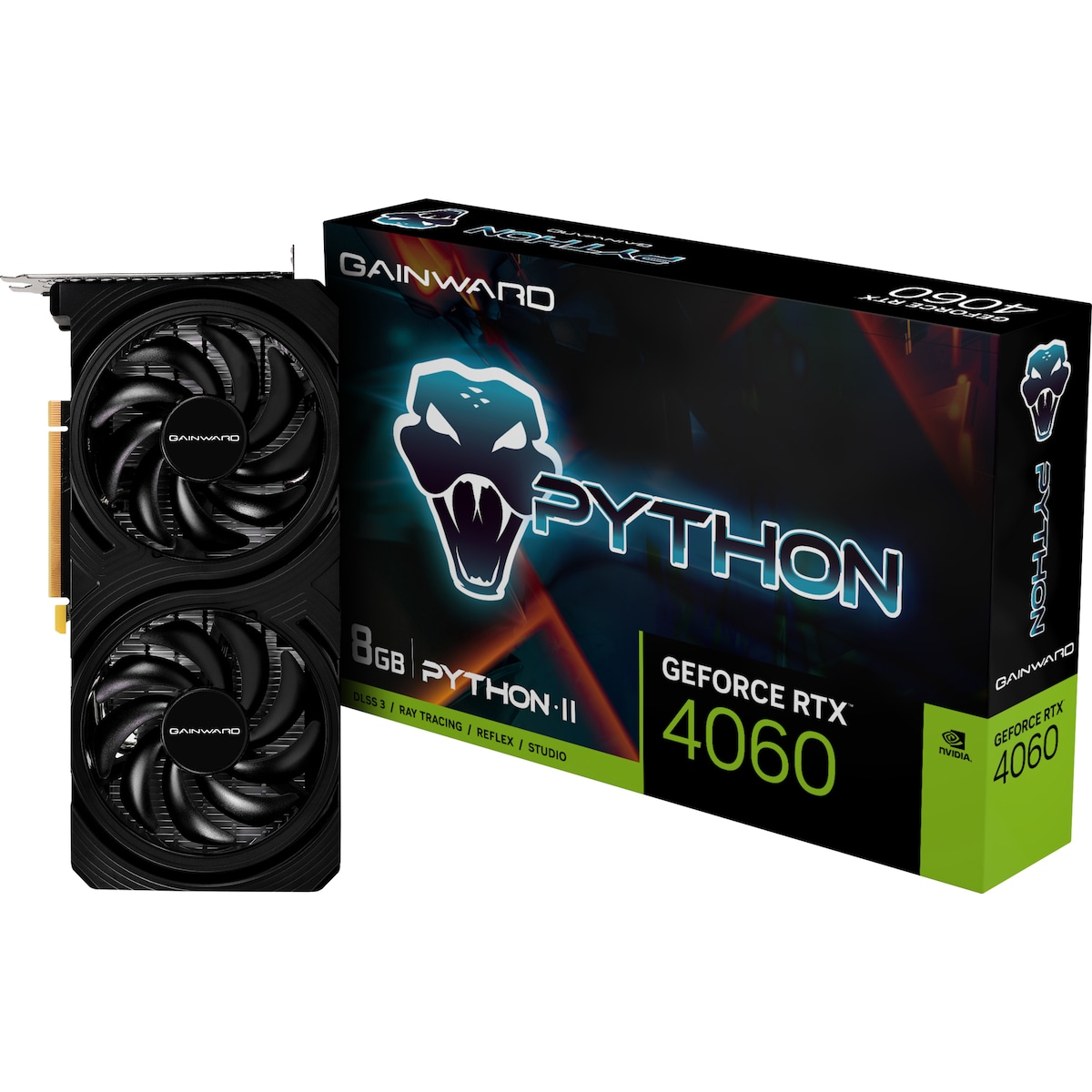 Gainward GeForce RTX 4060 Python II grafikkort (8GB GDDR6)