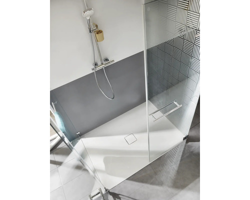 KALDEWEI CONOFLAT 853-5 douchebak, 90 x 75 x 3,7 cm, alpinewit mat, met bakdrager 466947980711