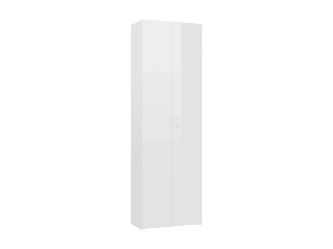 Armoire de bureau Blanc brillant 60x32x190