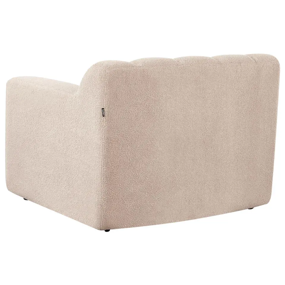 AGERUP - Fauteuil - Beige - Bouclé