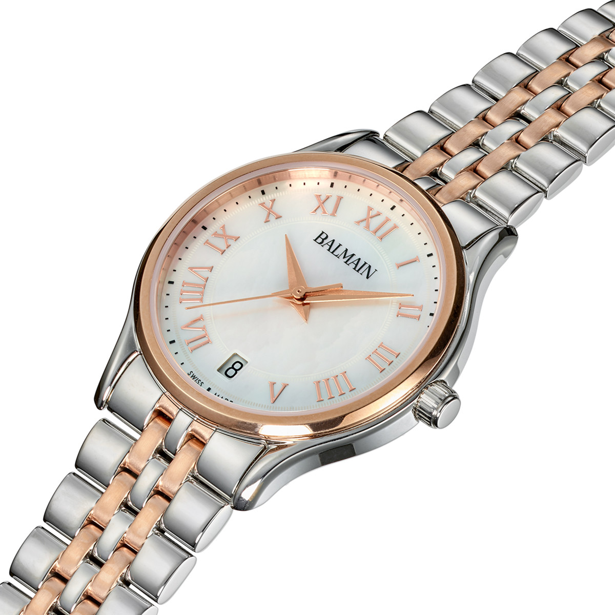 Balmain femme bracelet acier bicolore rose