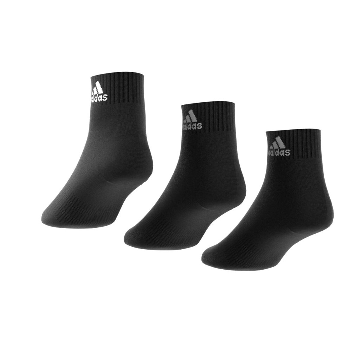 adidas Performance<br>Conjunto de 3 pares de meias acolchoadas para esportes