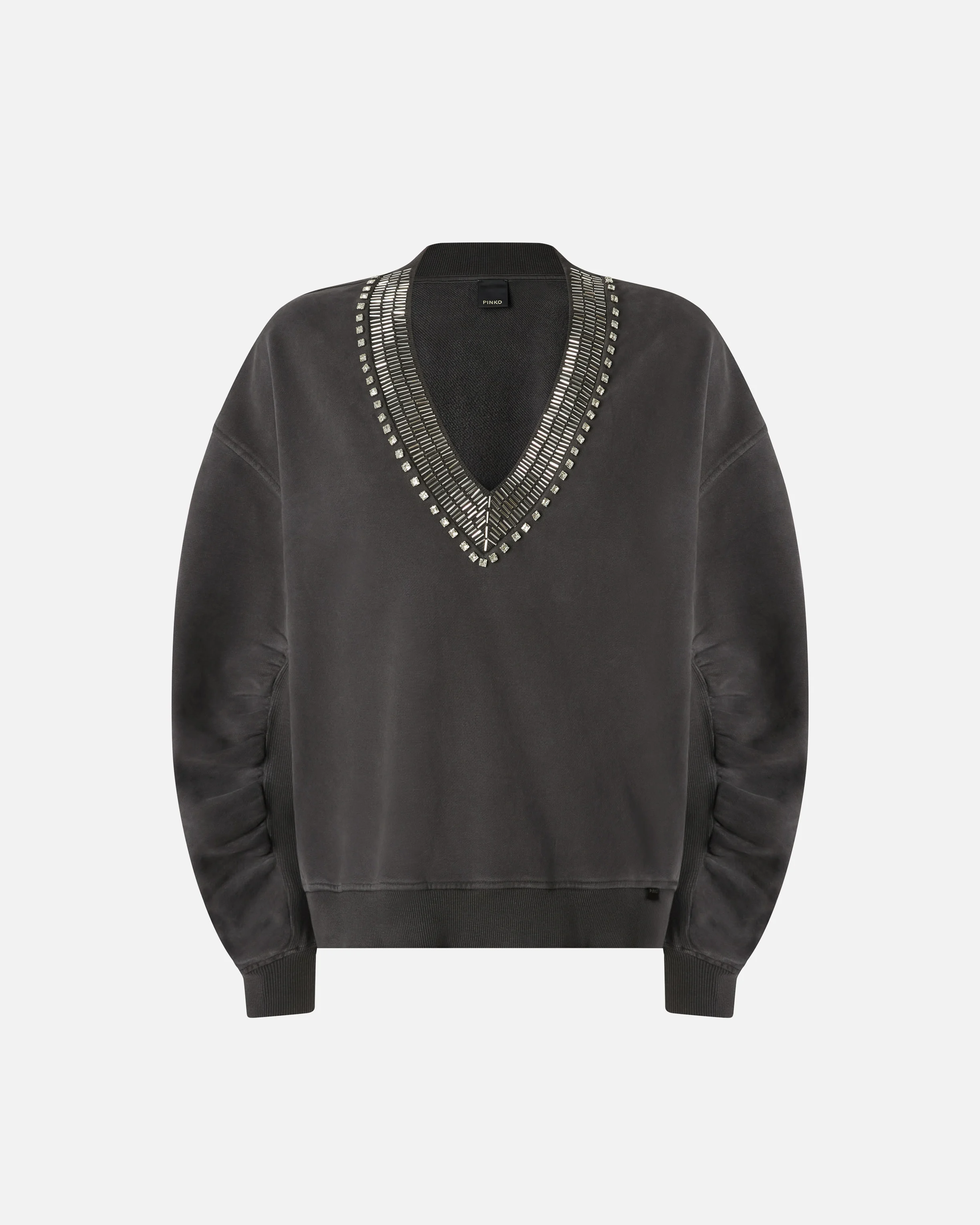 Sweat raboni broderie ancienne | Gris