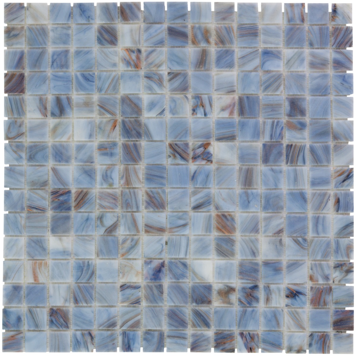 The Mosaic Factory Amsterdam vierkante glasmozaïek tegels 32x32 cyaan