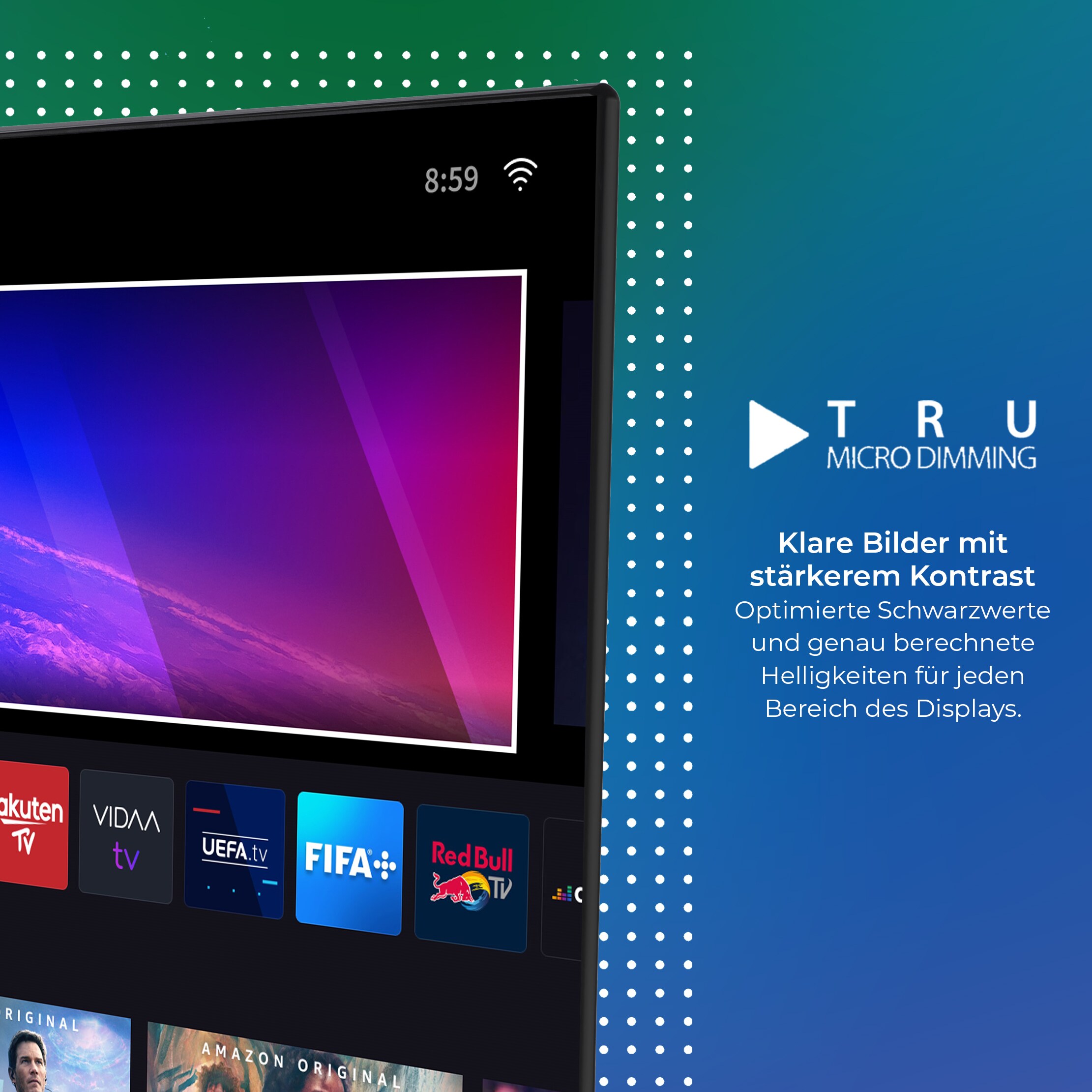 Toshiba 43QV2363DAW 43 Zoll QLED Fernseher/VIDAA Smart TV (4K UHD, HDR Dolby Vision, Triple-Tuner, Dolby Audio)