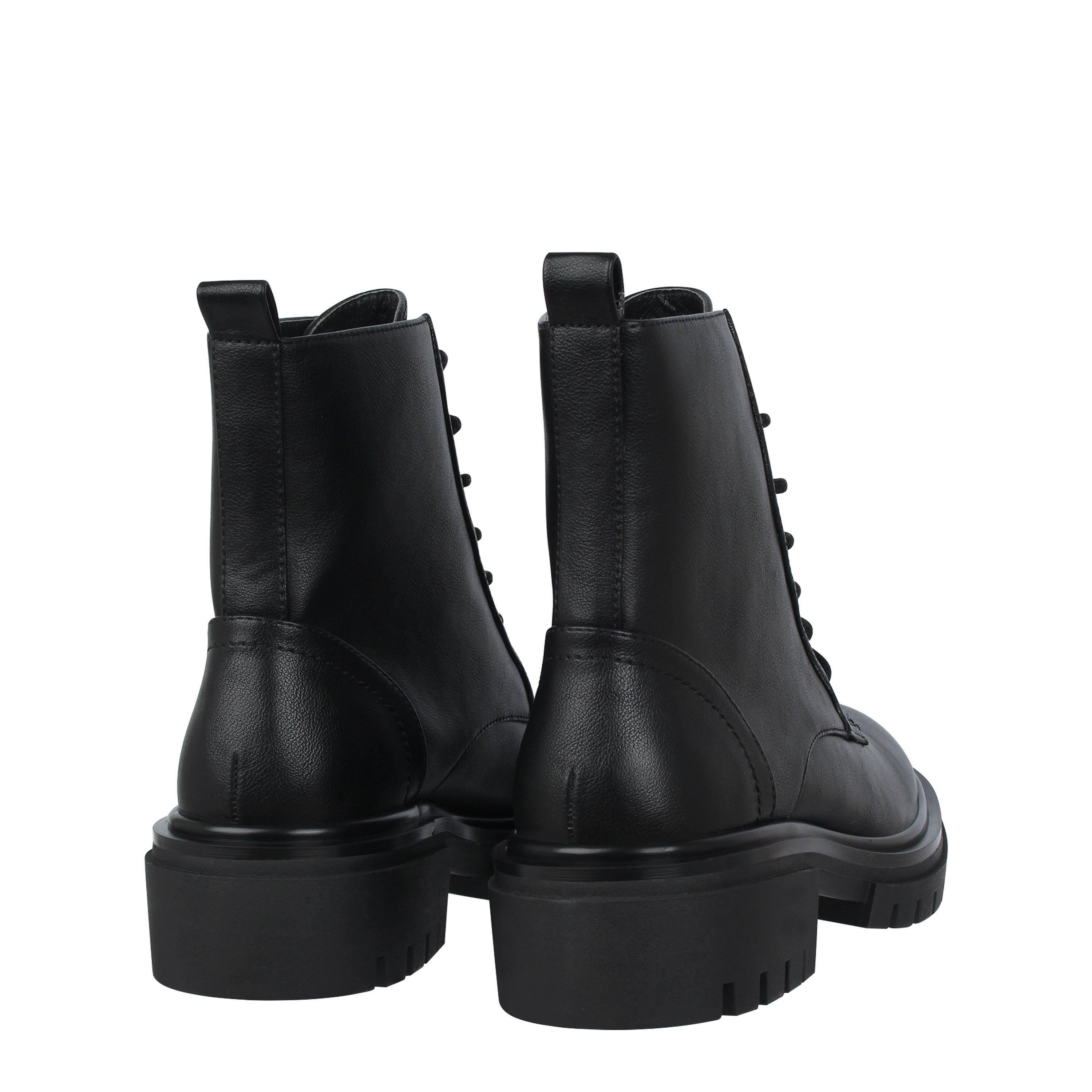 I Saw It First ISAWITFIRST Lace Up Faux Leather Boots