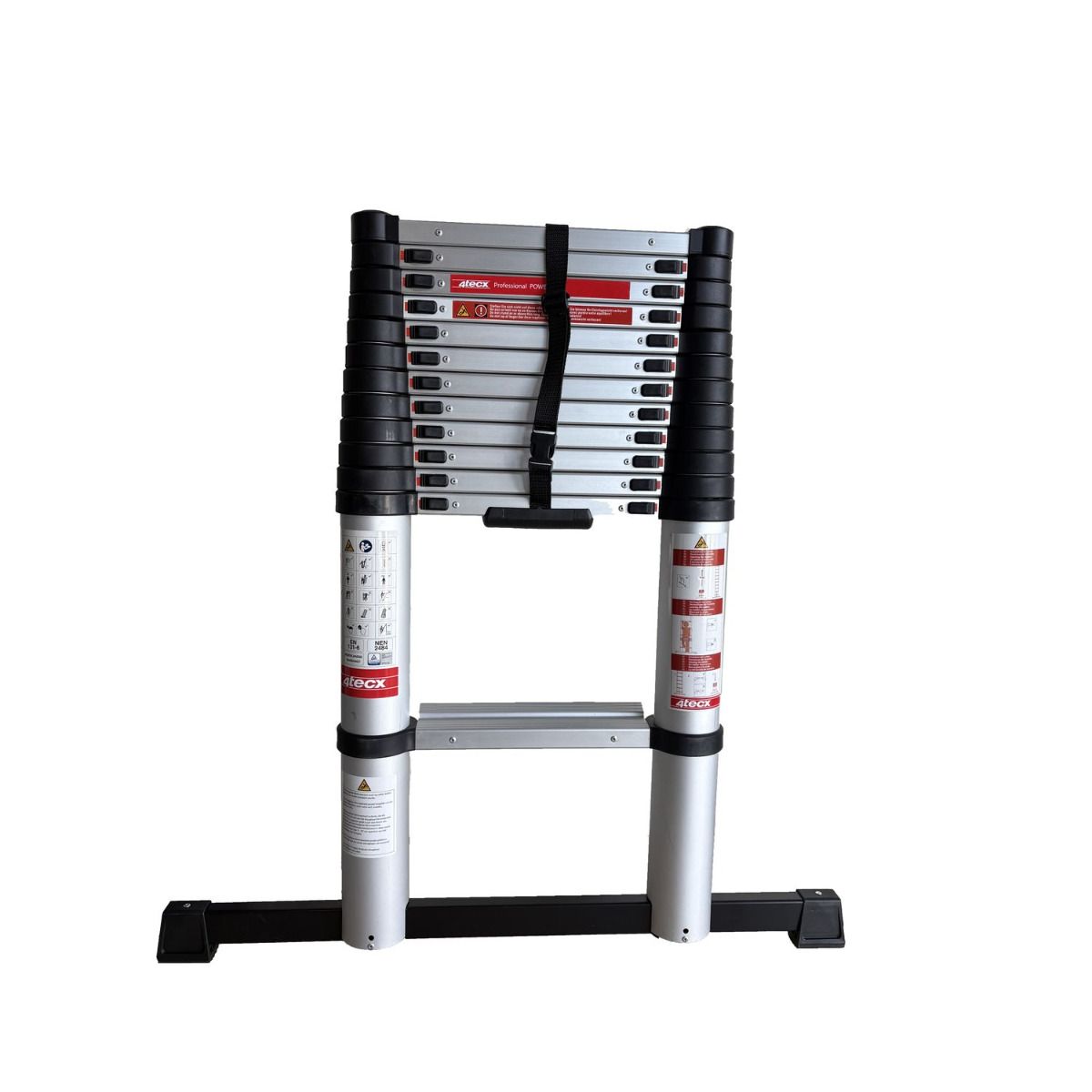 4tecx Telescoopladder 3,8m met stabilizer - 4041000900