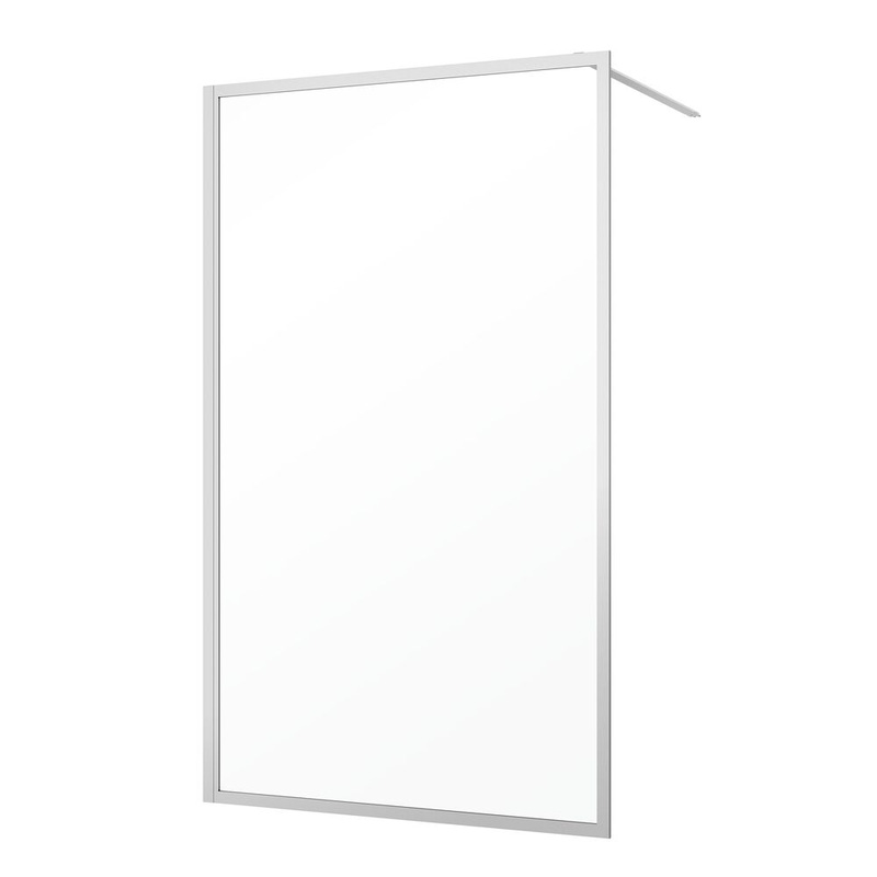 Sealskin Contour Inloopdouche type A3 98x200 cm, 6 mm helder veiligheidsglas met antikalklaag RVS geborsteld