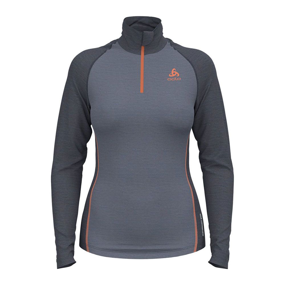 Odlo NATURAL PERFORMANCE PW 150 - Sous-couche Femme folkstone gray/india ink melange