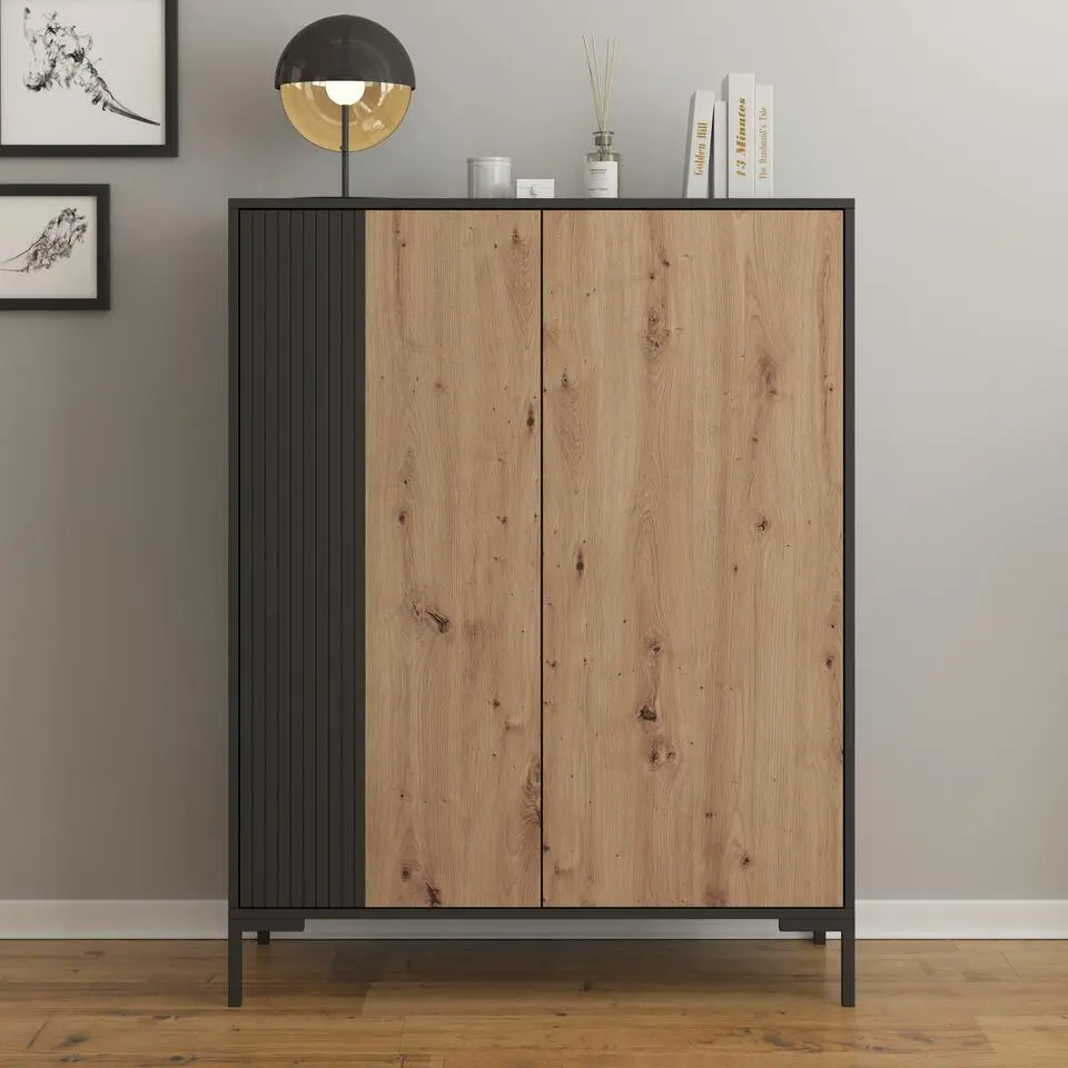 Meubella - Dressoir Molina - Eiken - 100 cm