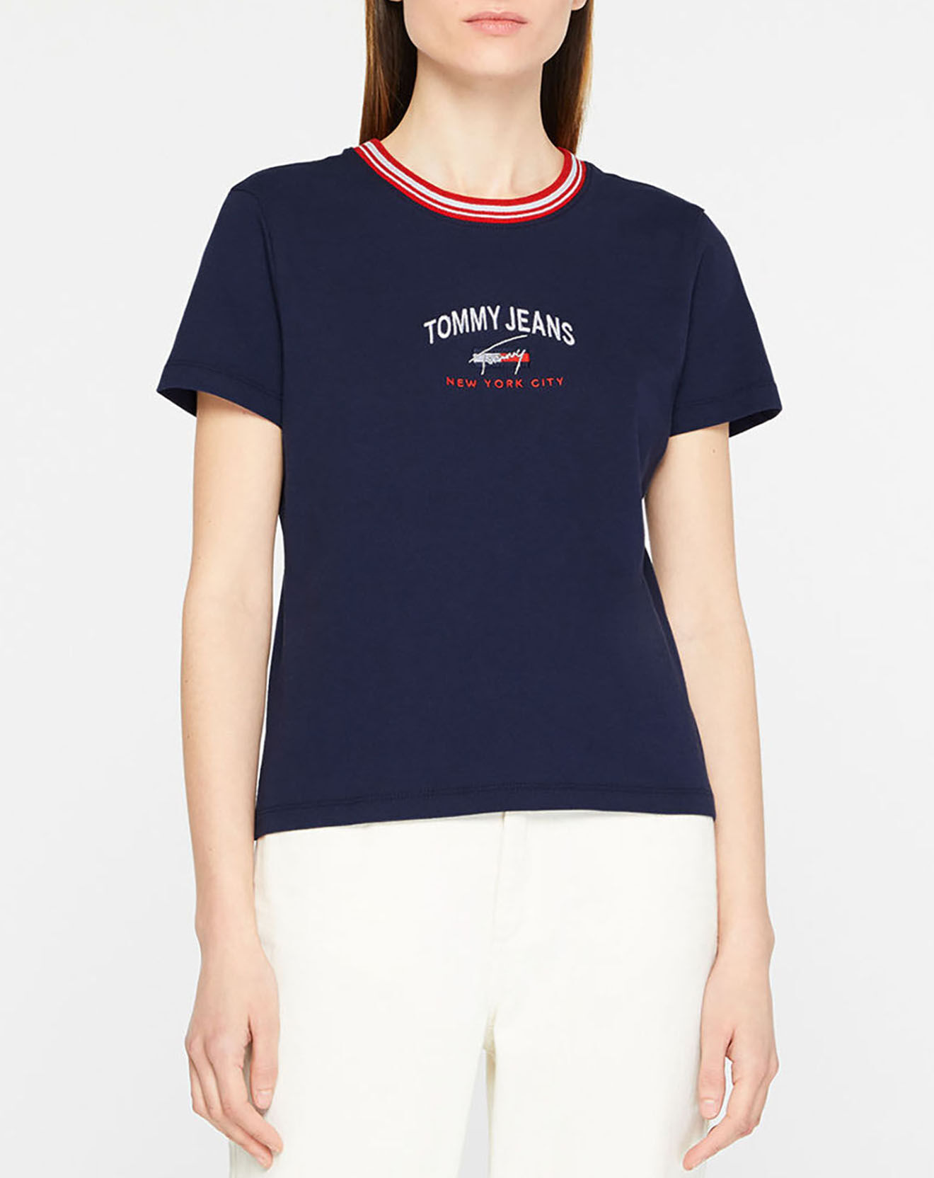 Tommy Jeans T-Shirt timeless script bleu marine