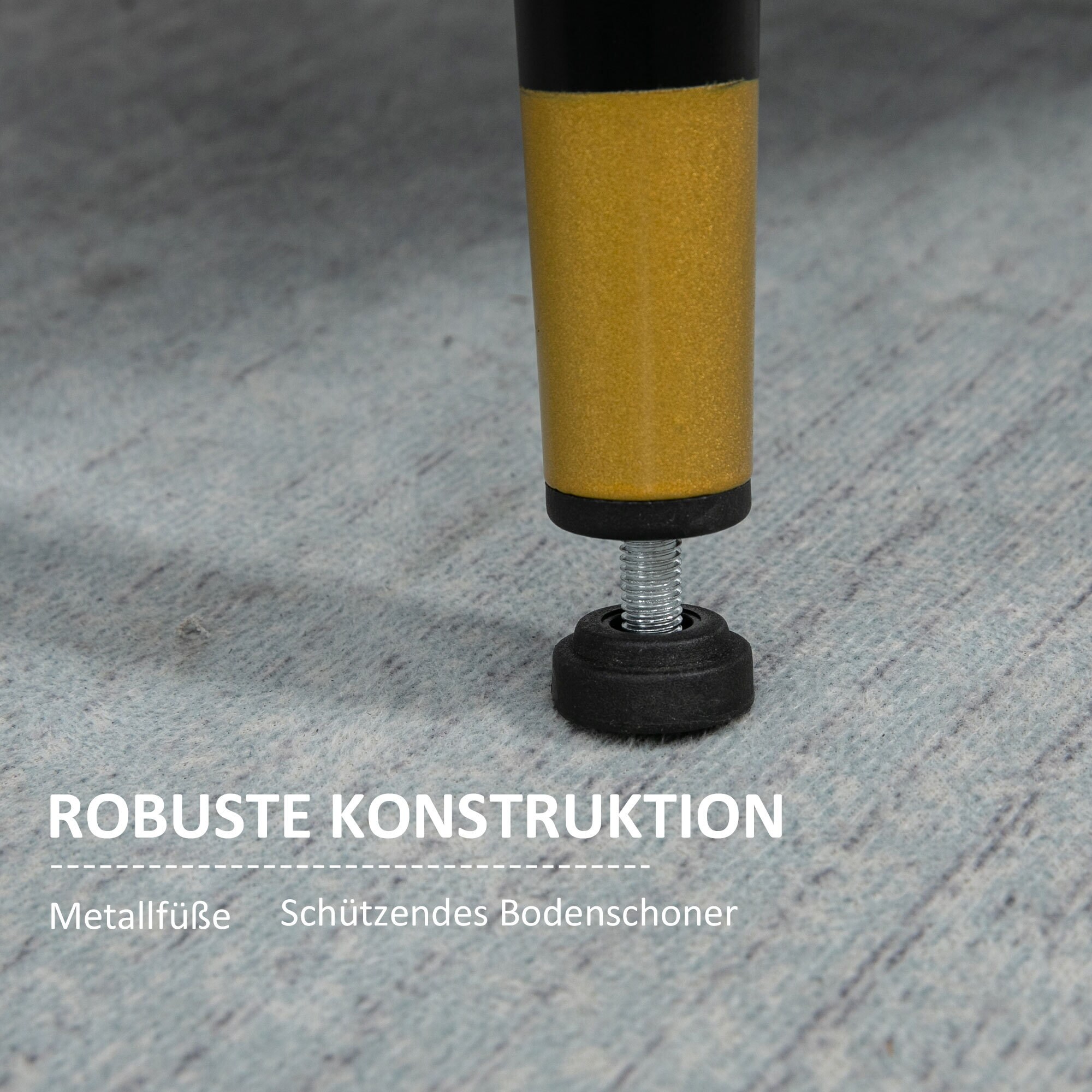 HOMCOM Einzelsessel mit 4 Stahlbeine grau 76L x 68B x 80H cm