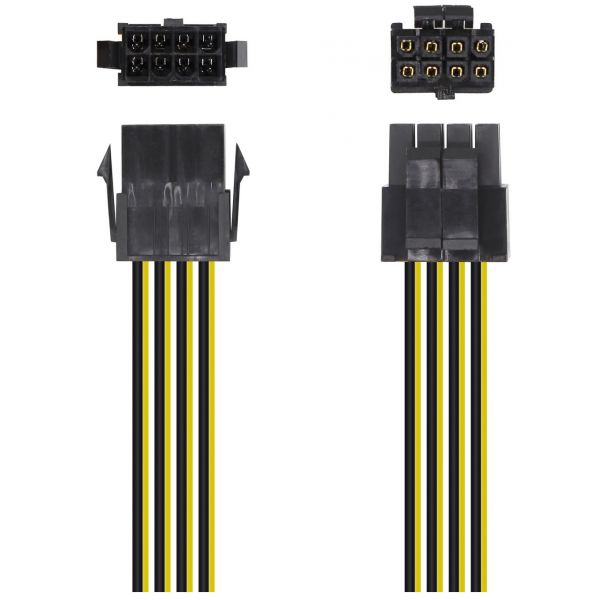 AISENS - Cable Alimentación, 8pin/H-4 4pin/M, 30cm - A131-0419