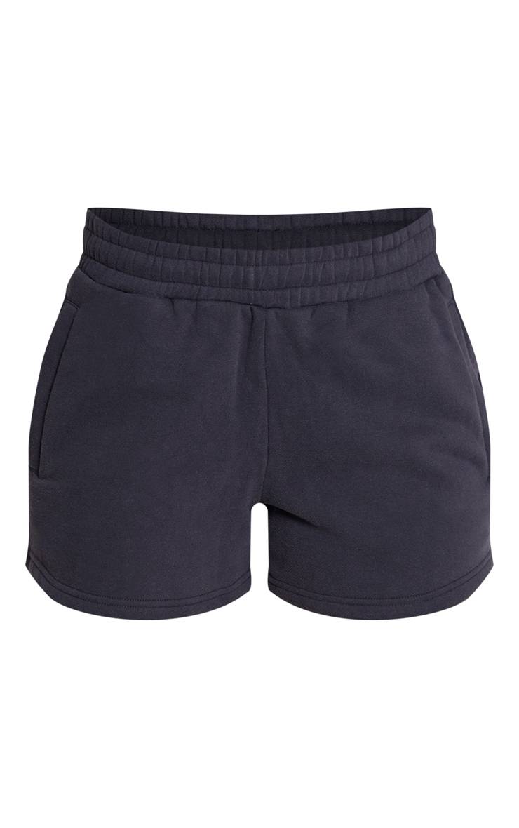 Bleu Marine Short En Molleton De Coton