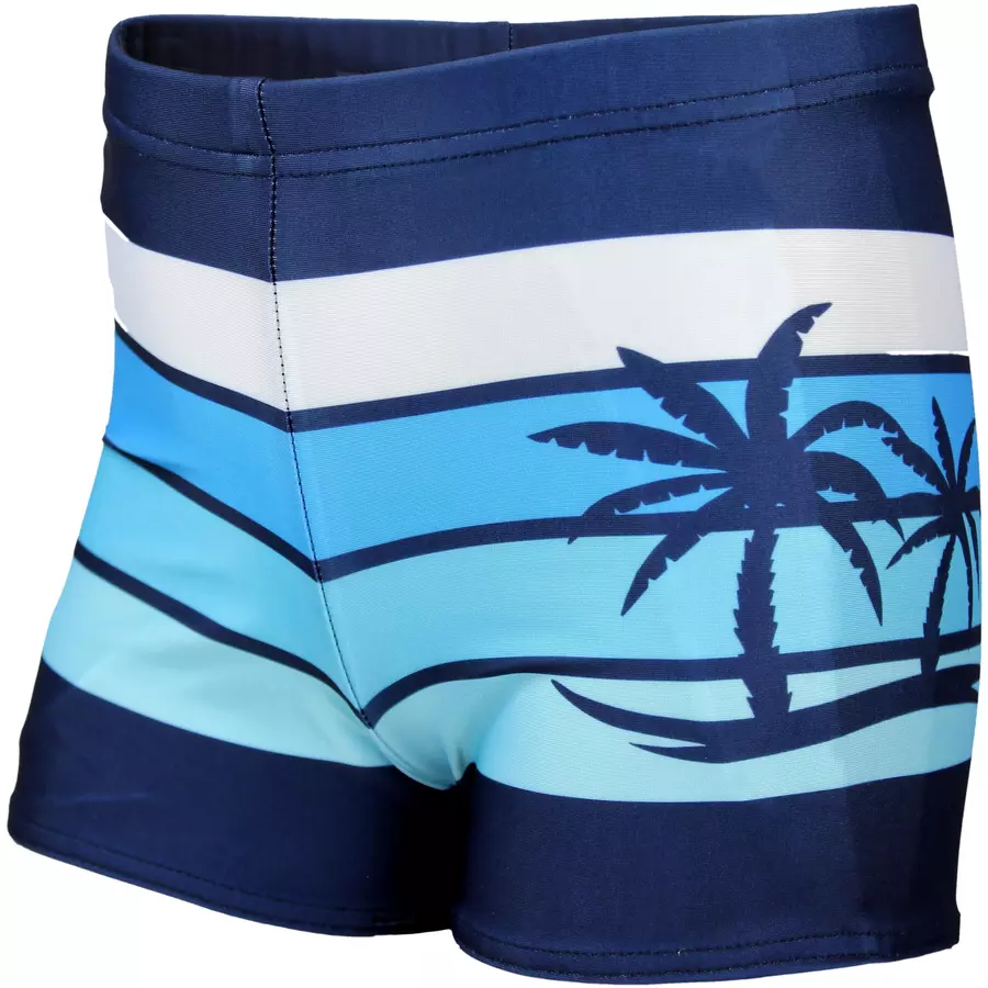 Aquarti Jungen Badehose Gestreift mit Motiven türkisblau