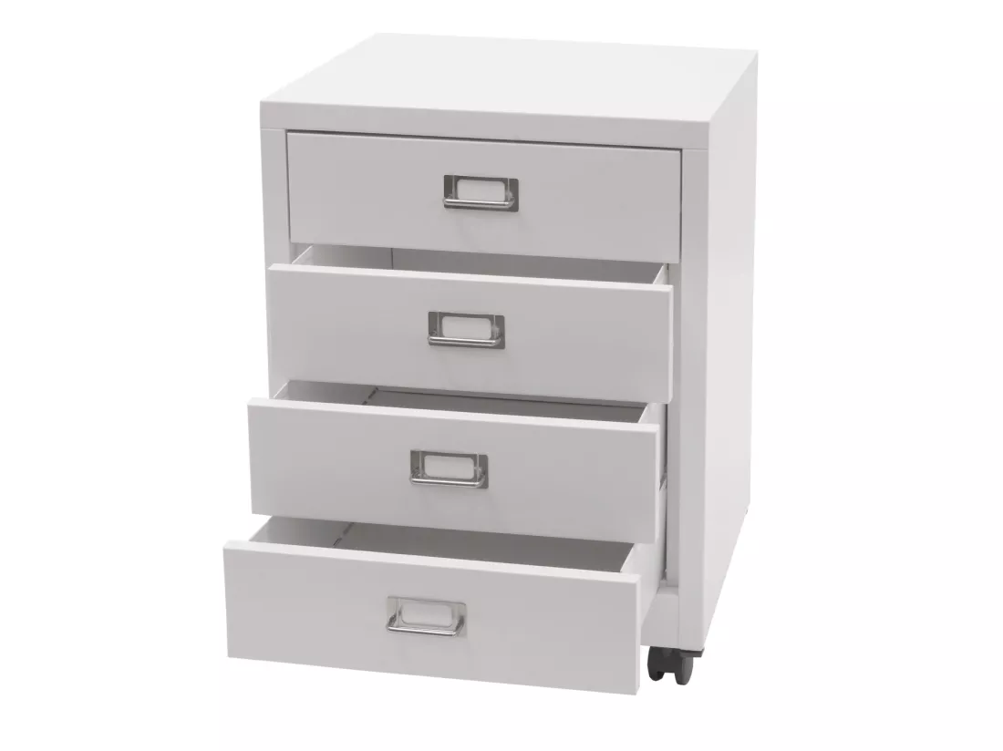 Caisson à roulettes MCW-L49, blanc