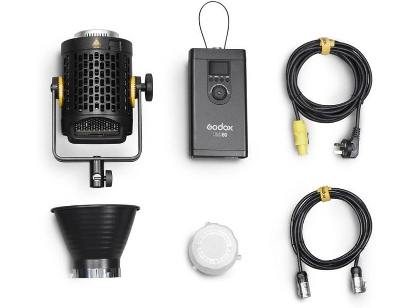 Godox Videoleuchte UL60 Geräuschlos-LED Geräuschlose 60-W-LED-Lampe mit Tageslichttemperatur (5600K), die dank eines speziell entwickelten lüfterlosen Systems eine geräuschlose Kühlung bietet