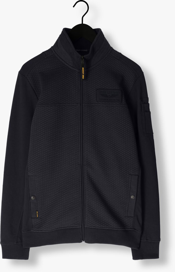 PME LEGEND blauwe pme legend vest zip jacket jacquard interlock sweat
