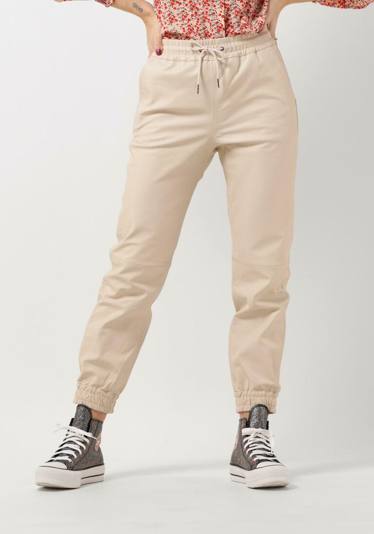 CO\\'COUTURE ecru co'couture pantalon shiloh leather joggers