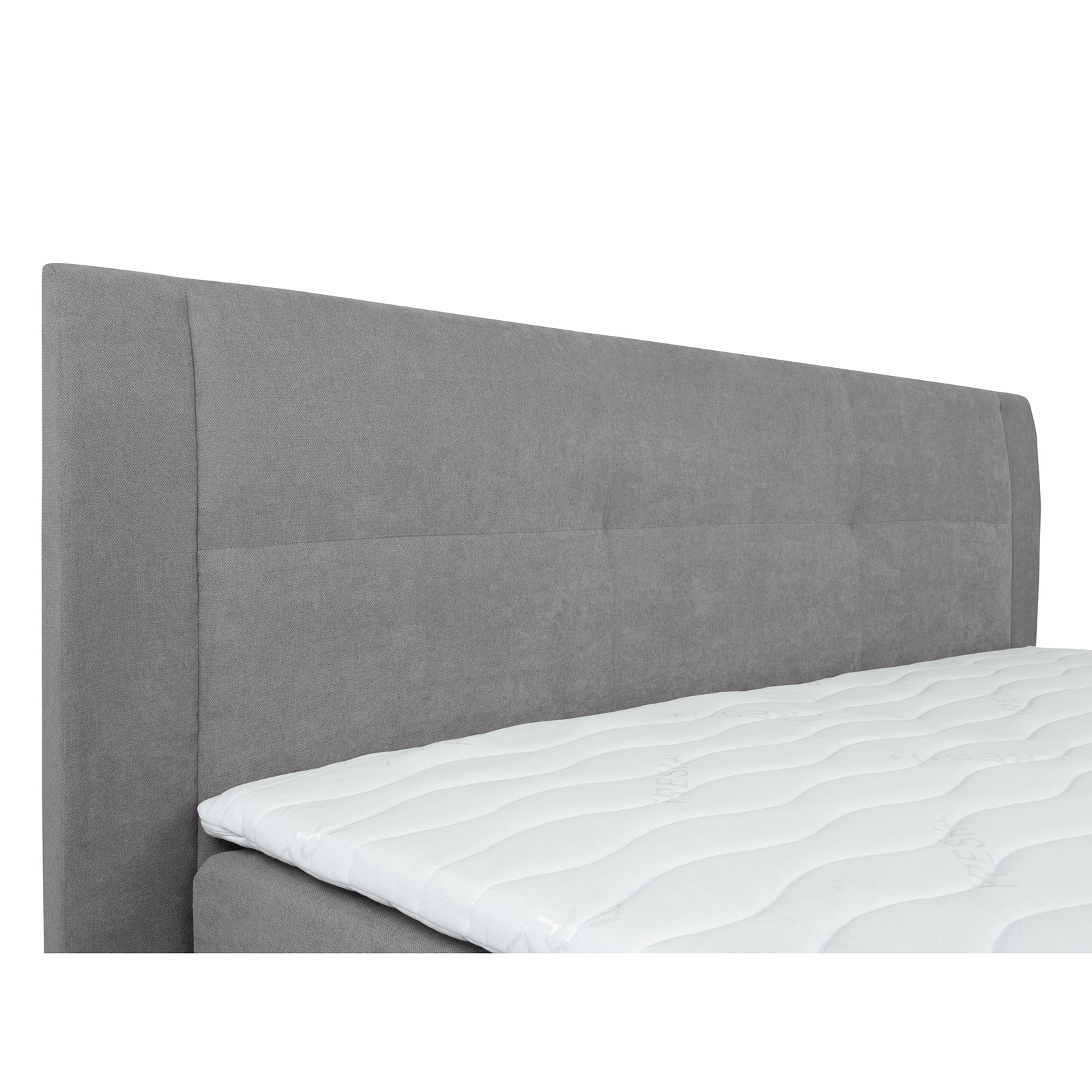 Boxspringbett - grau - H3 - mit Bettkasten - 180x200 cm