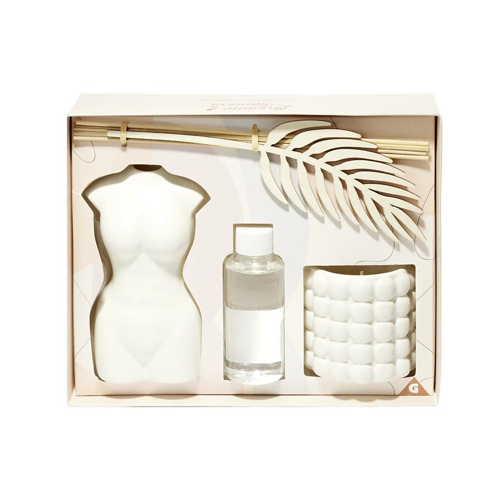 Bougie avec diffuseur en céramique 100ml - 3 modèles