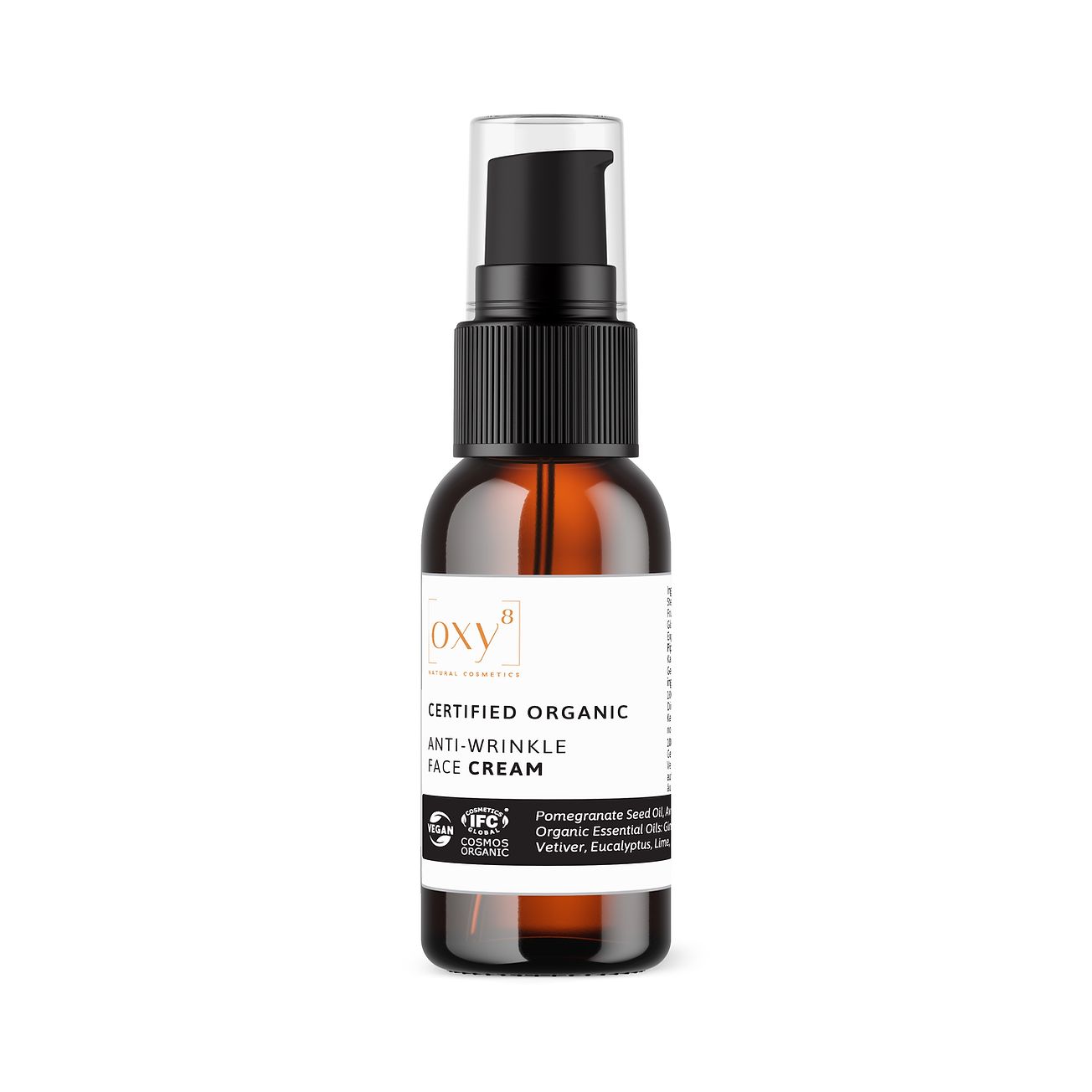oxy8 Naturkosmetik ANTI WRINKLE FACE CREAM - Anti Aging. Antifalten Creme. Glättet tiefe Falten.
