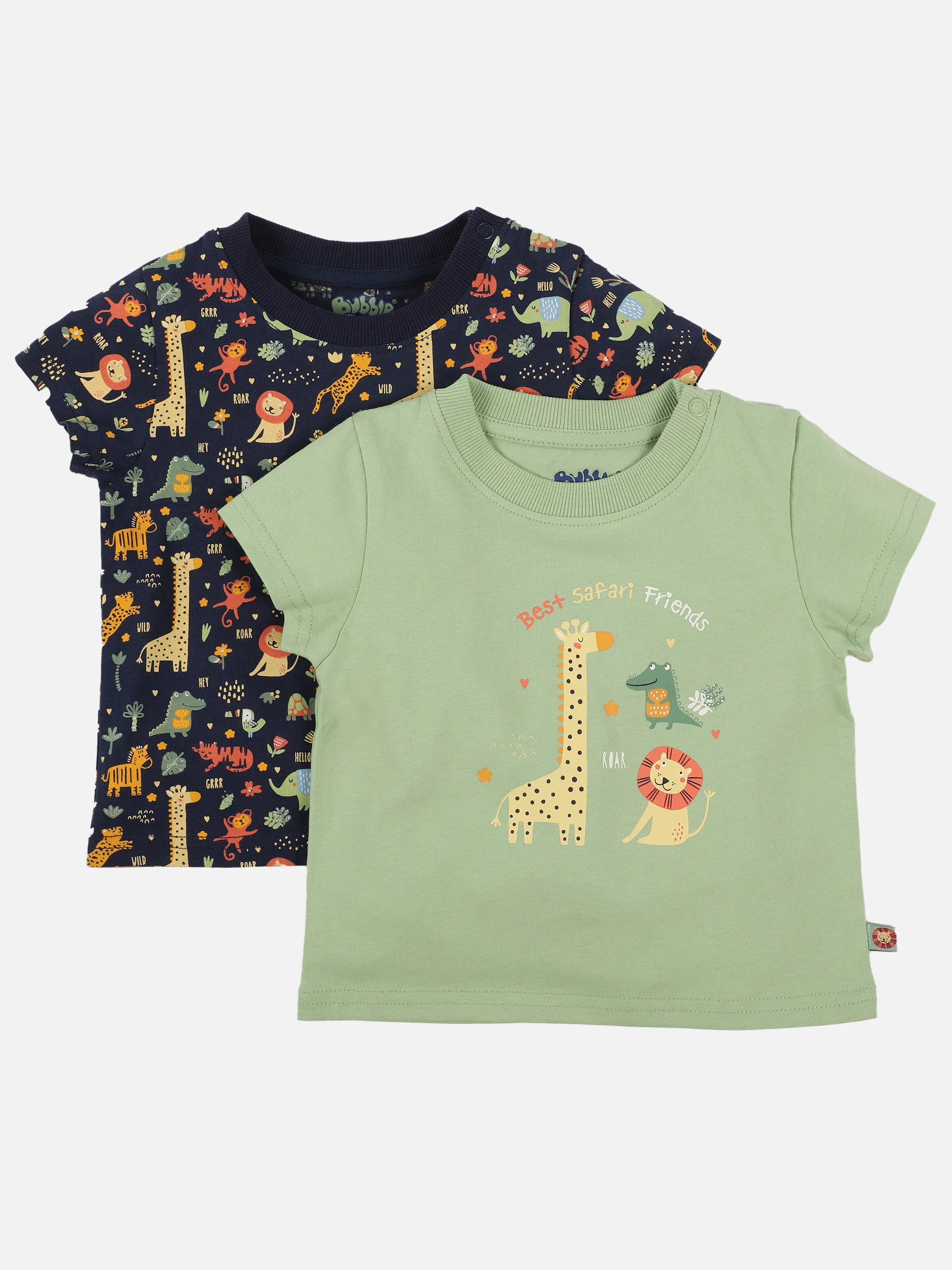 Baby Jungen 2er Pack T-Shirts im Dschungellook