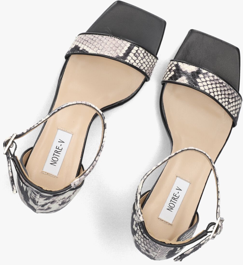 zwarte notre-v sandalen met hak 86605