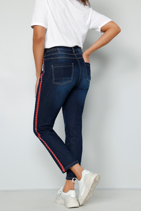 Jeans, Slim Fit, Ziernietenstreifen, 5-Pocket
