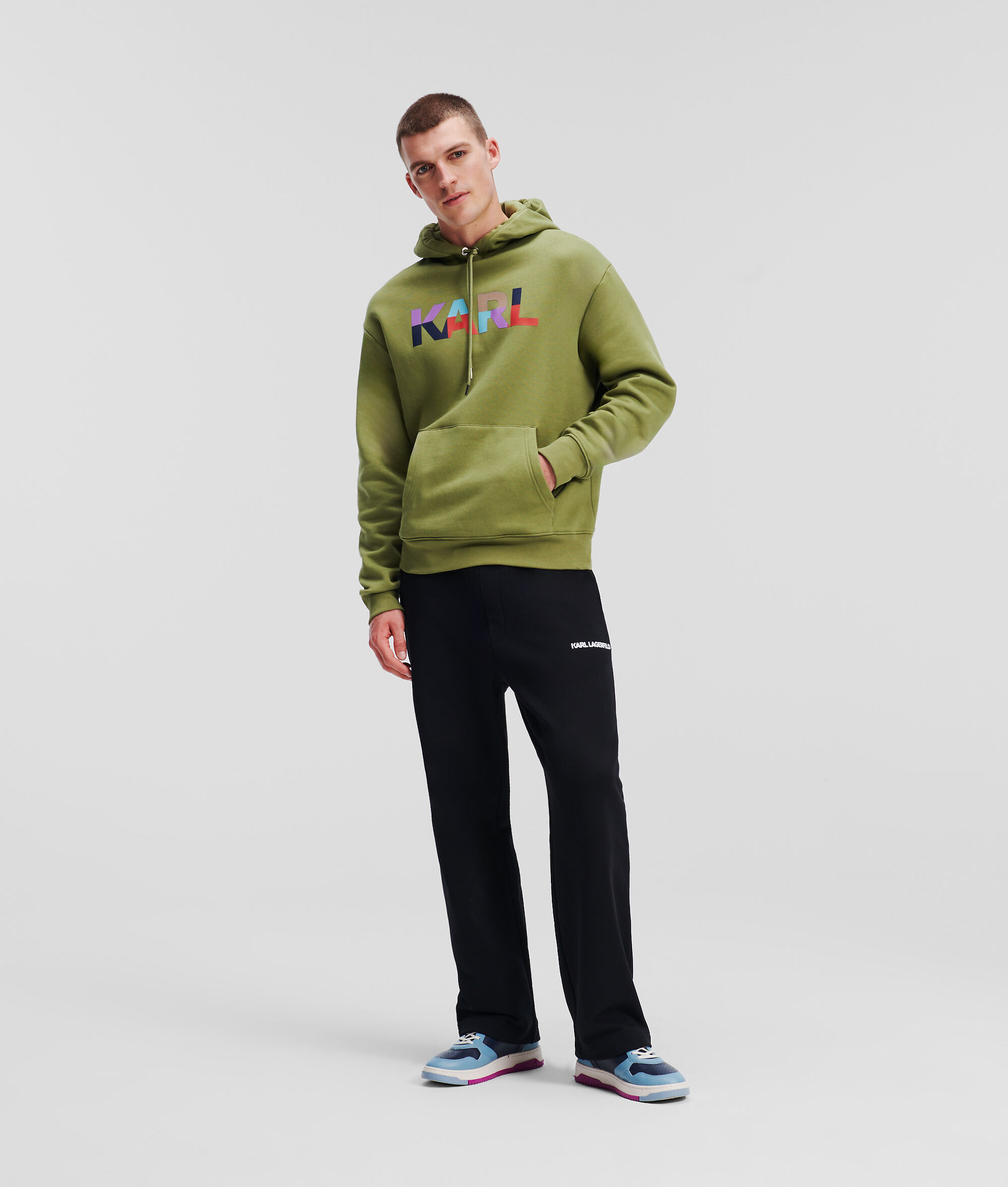 SWEAT À CAPUCHE COLOR-BLOCK AVEC LOGO KARL