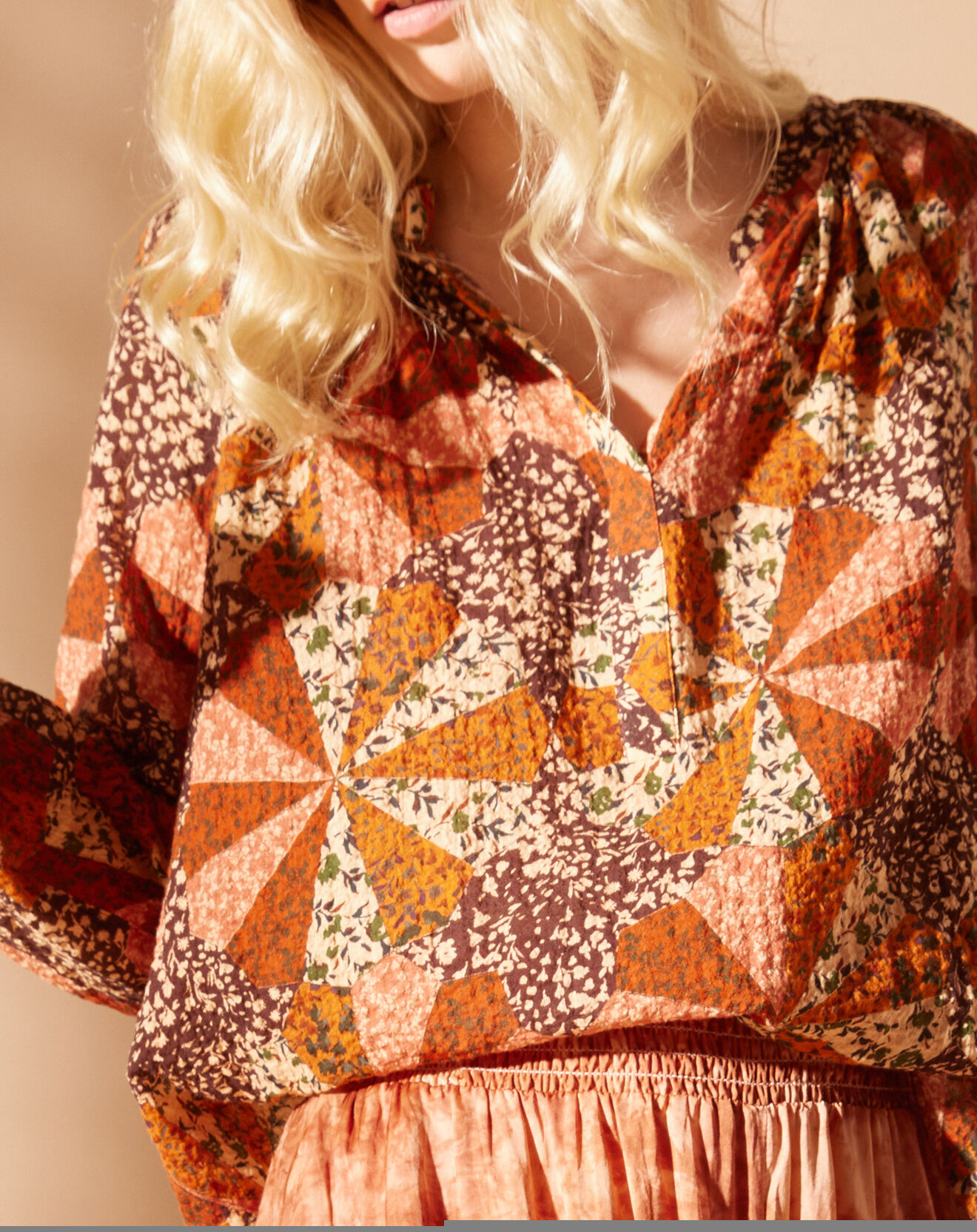 Louizon Blouse loose Partage paprika