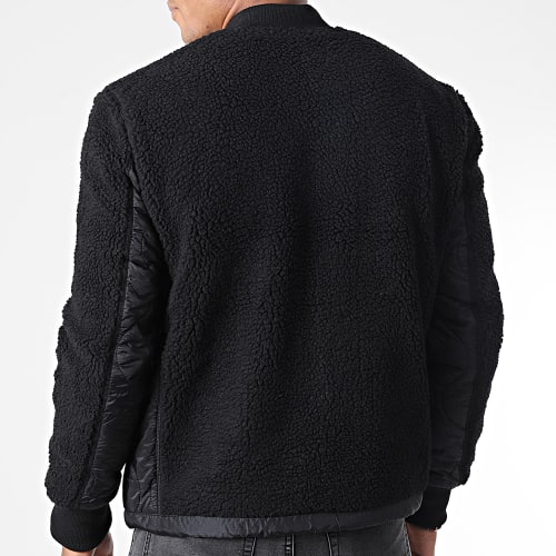 Veste Zippée Fourrure Mouton M5011456A Noir