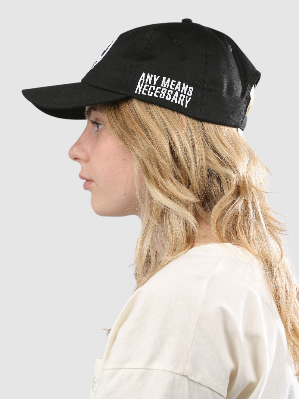Any Means Necessary Feel Nothing Dad Cap black