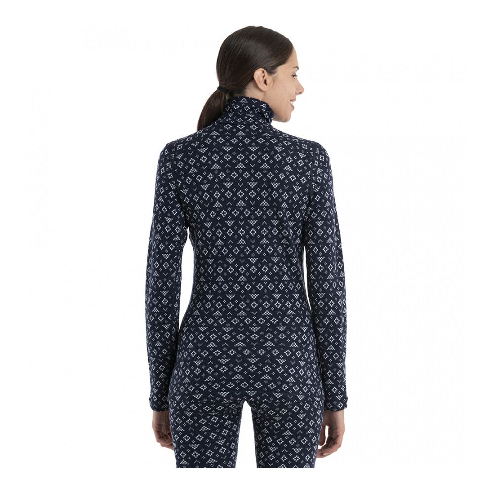 Icebreaker 260 VERTEX FIRST SNOW - Sous-couche Femme midnight navy/snow/j