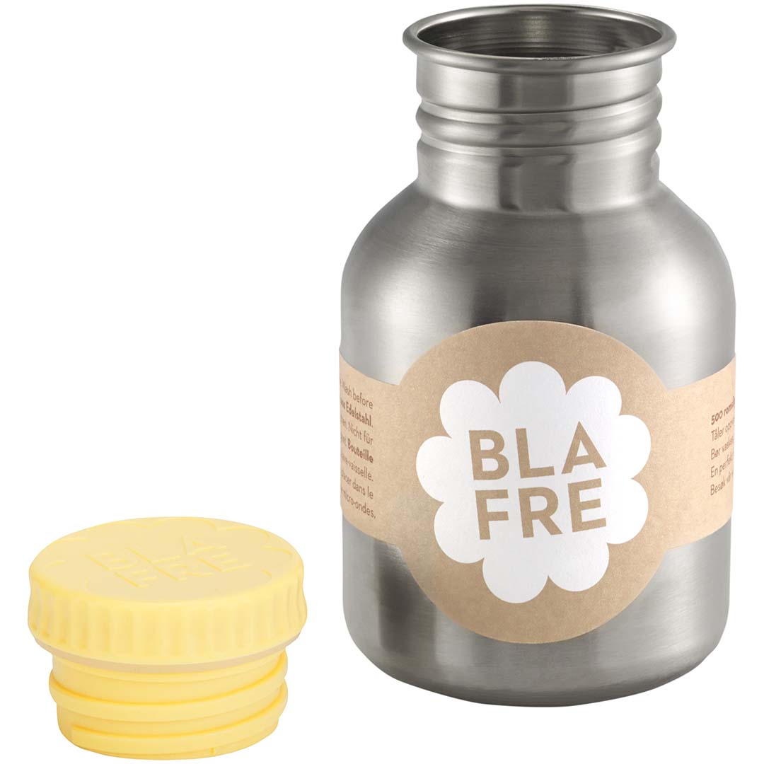 Blafre rvs drinkfles lichtgeel - 300ml