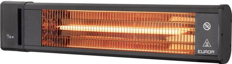 Eurom TH1800R - Terrasverwarmer - Zwart - 1800 Watt - Wandmontage