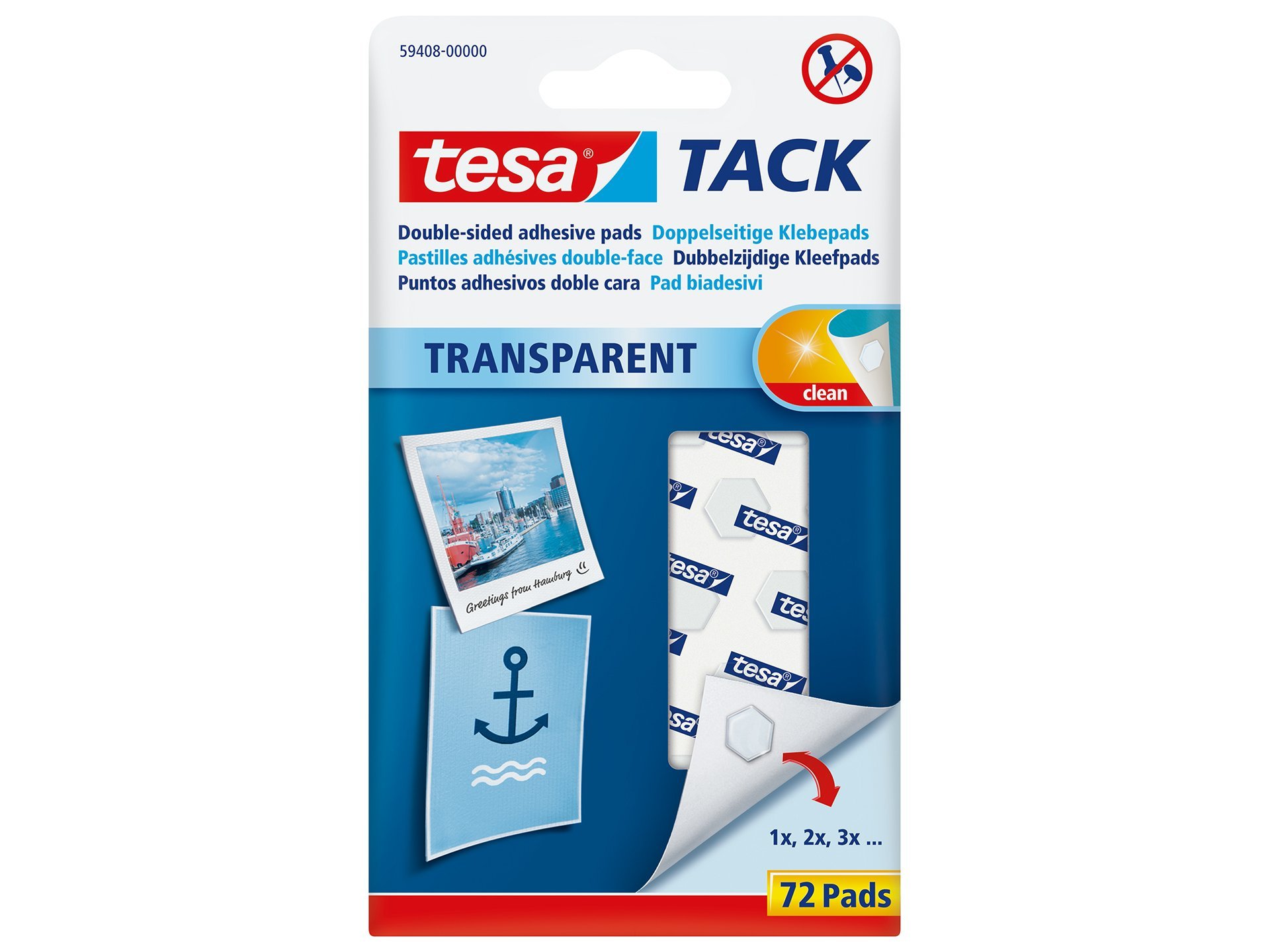 Tesa Tack doppelseitige Klebepads ablösbar
