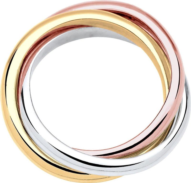Ring - Zilver - 925 Sterling Zilver - Drie Verstrengelde Ringen