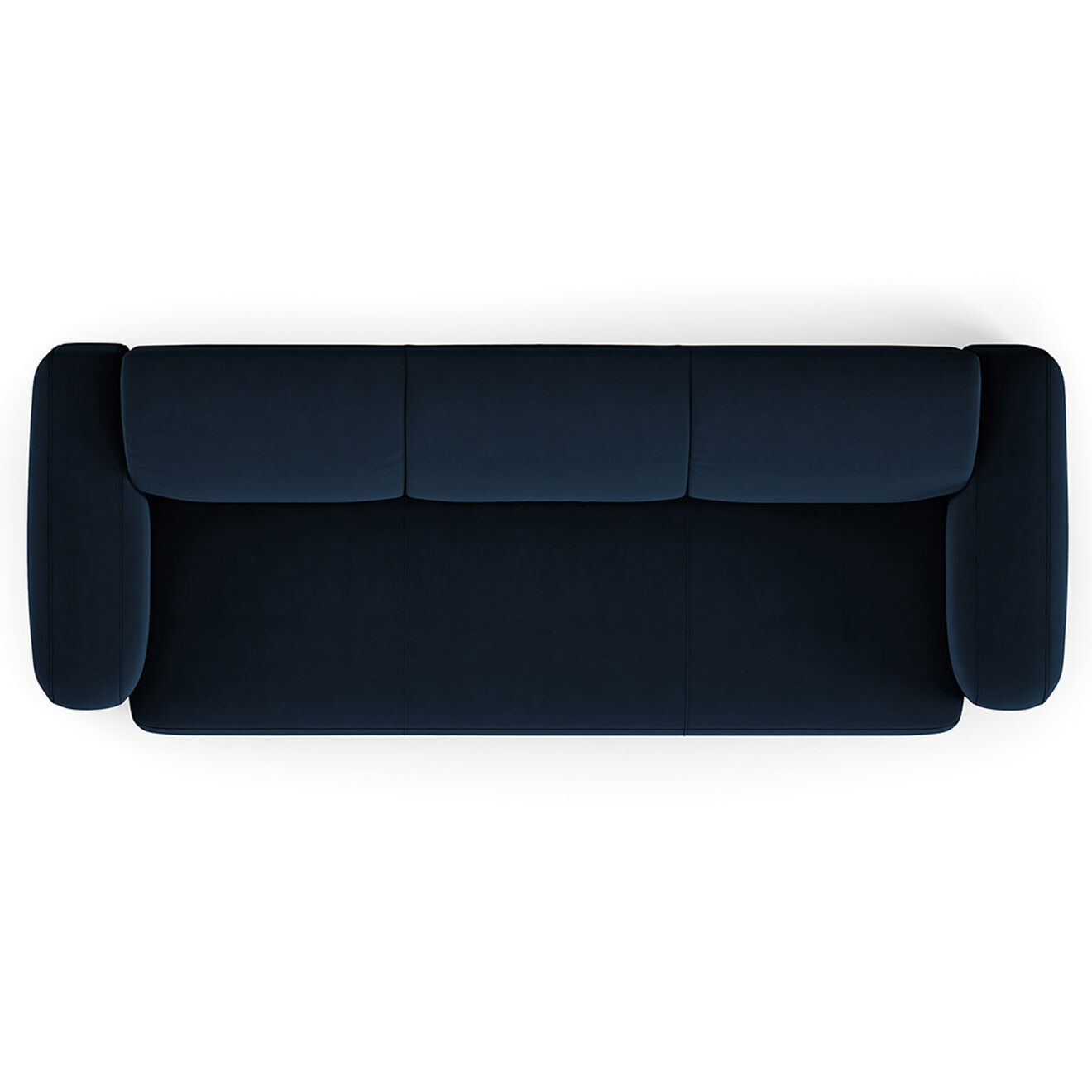 Mazzini Sofas Canapé Velours Jasmin 3 Places bleu roi - 235x95x72 cm