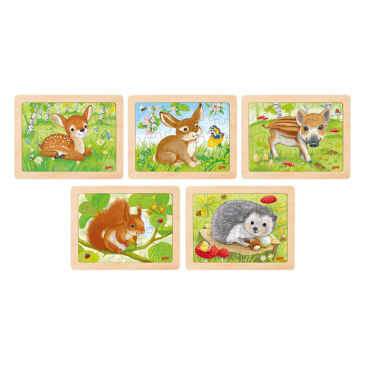 Houten Legpuzzel Bosdieren, 24st