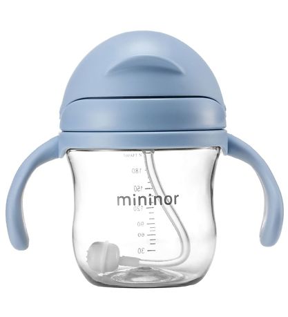 Mininor Becher m. Strohhalme - Tritan - 220 ml - Blau