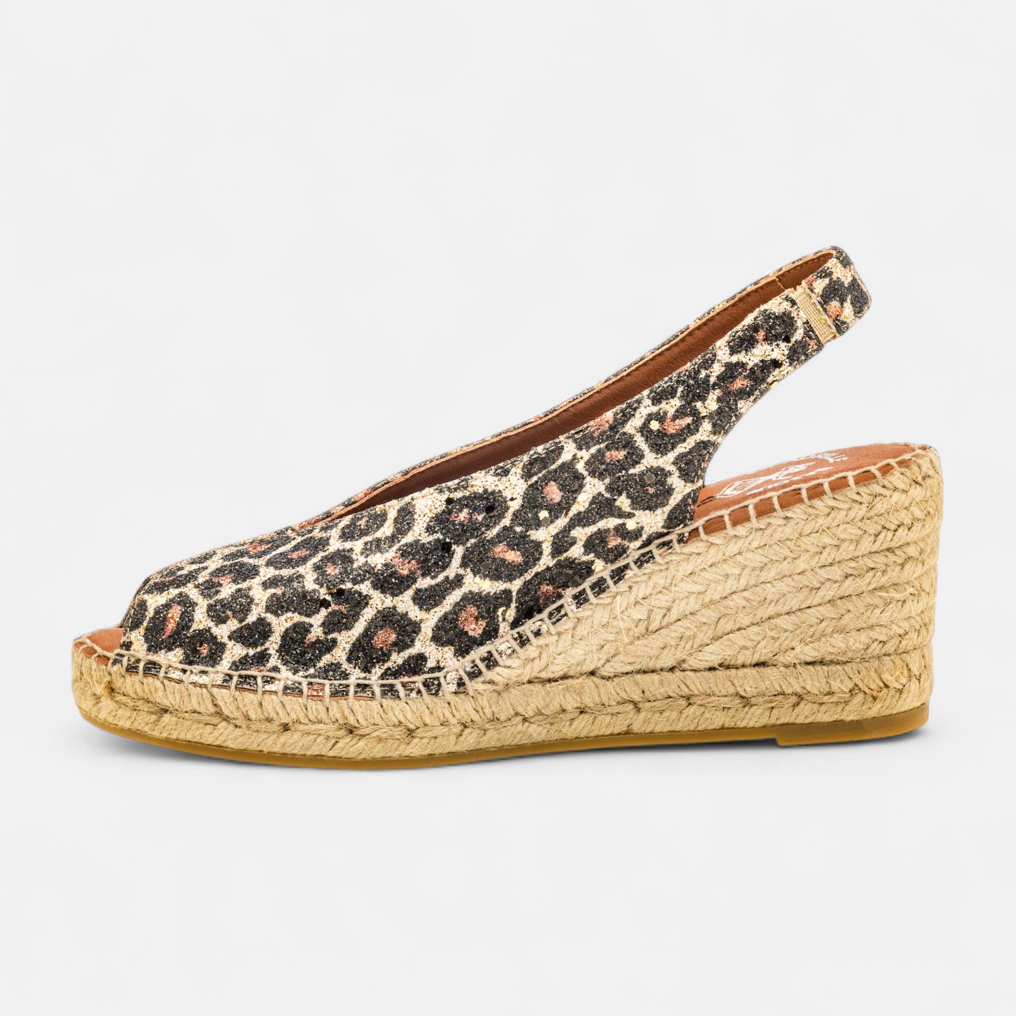 Espadrilles à talon compensé Femme or