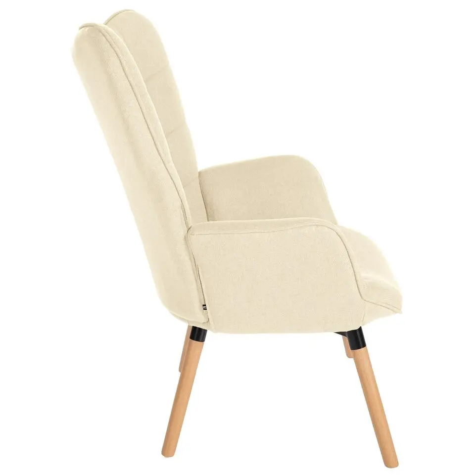 CLP Fauteuil Garding natura Frame - Stof - creme