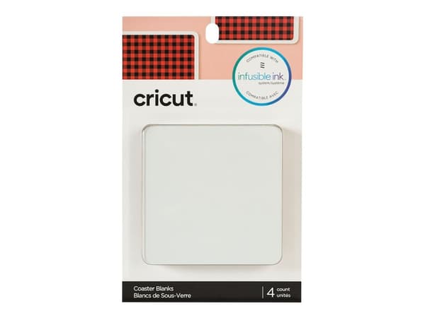 Cricut - Ølbrikke - Størrelse 9.5 x 9.5 cm - firkantet - blank (en pakke 4)