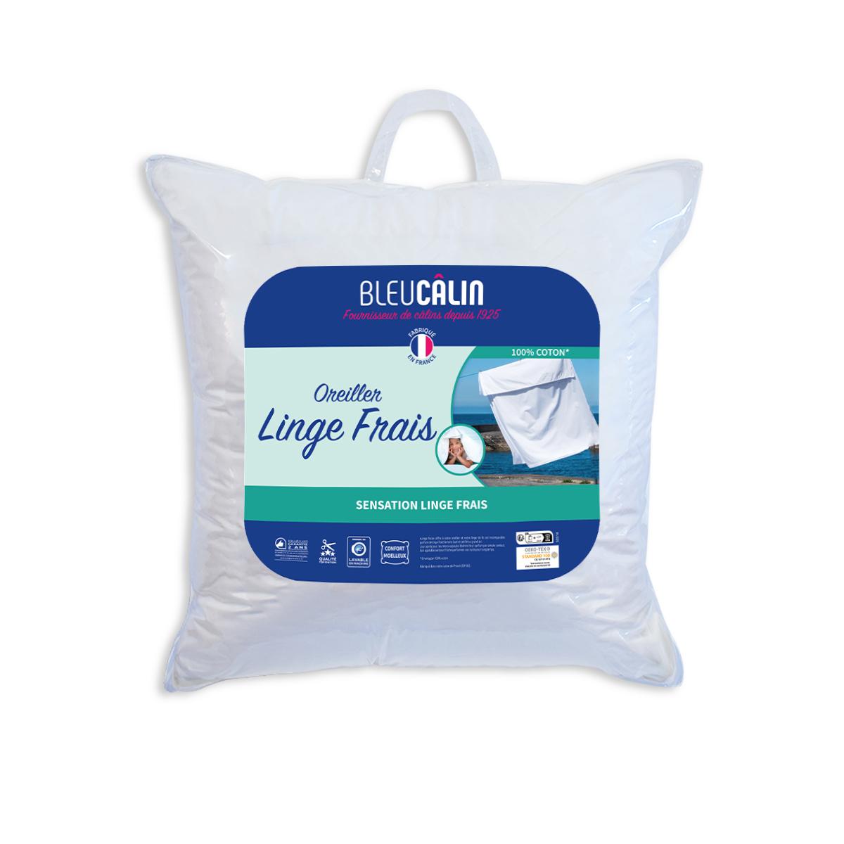 OREILLER SENTEUR LINGE FRAIS 60X60CM PAR 8