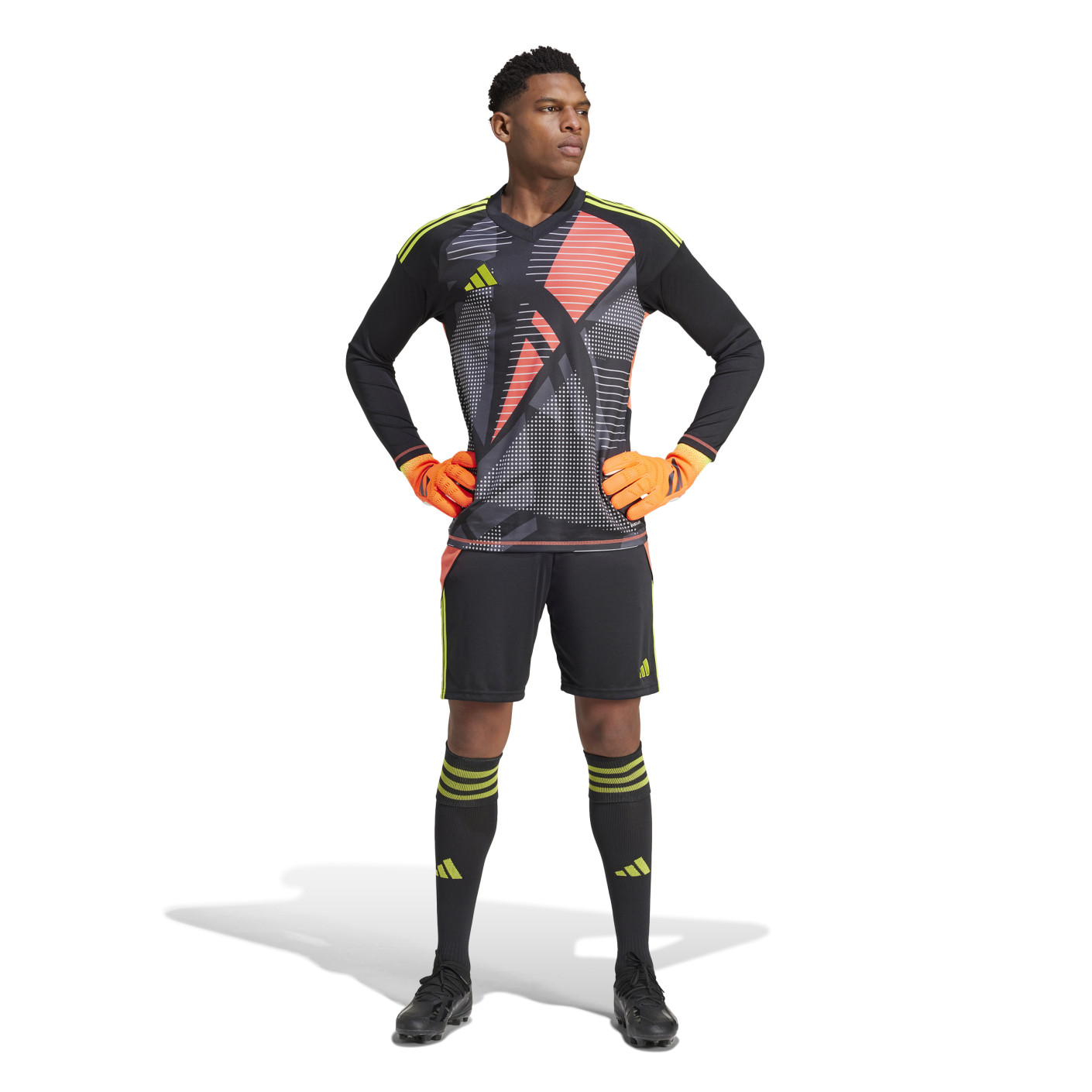 Adidas Tiro 24 Voetbalbroekje Zwart Lichtgroen Oranje