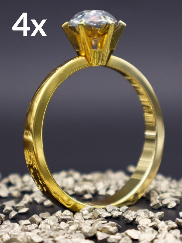 Serviettenring Diamant mit Box, 4er-Set