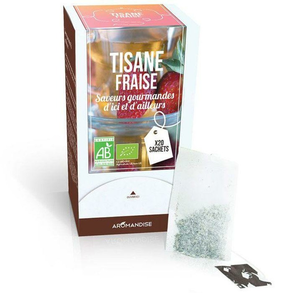 Tisane fraise et hibiscus biologique - 20 sachets